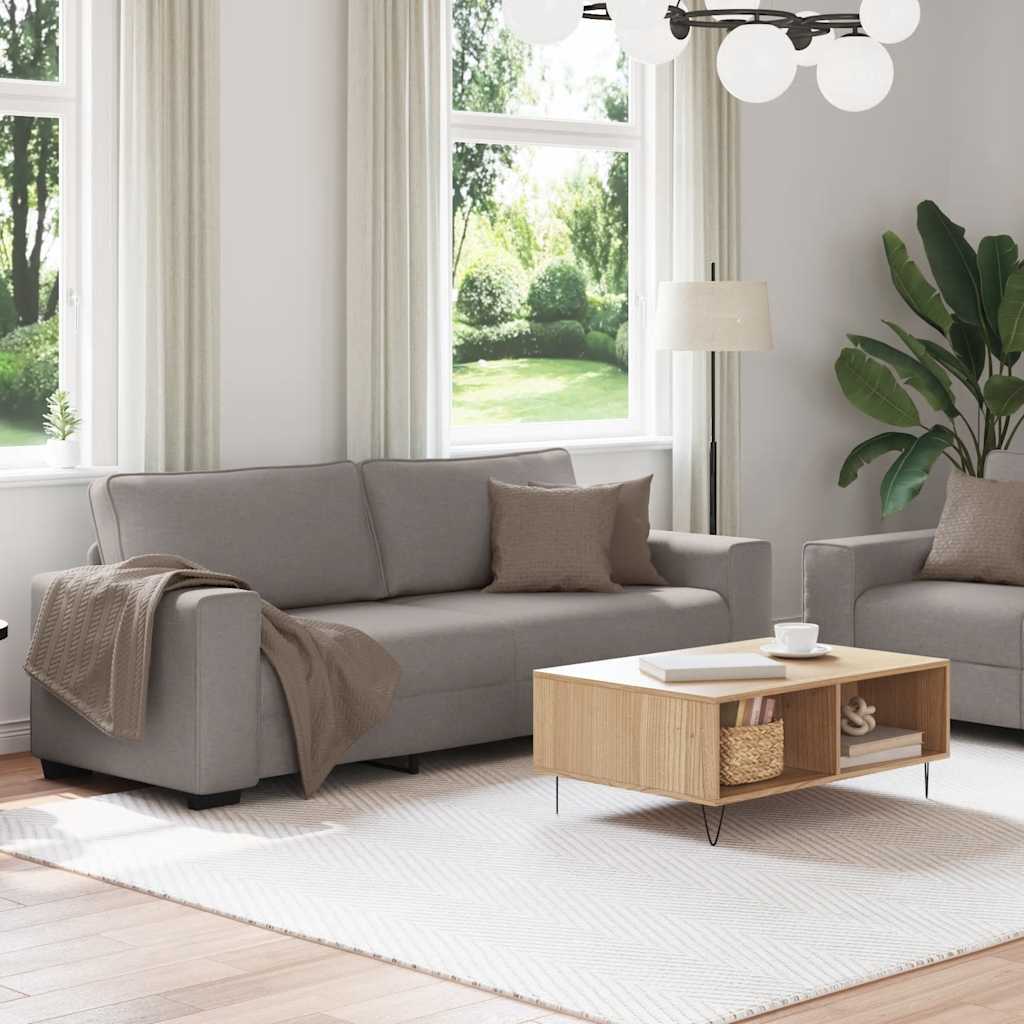 2Dílná Sedací Souprava S Poduškami Taupe Textil
