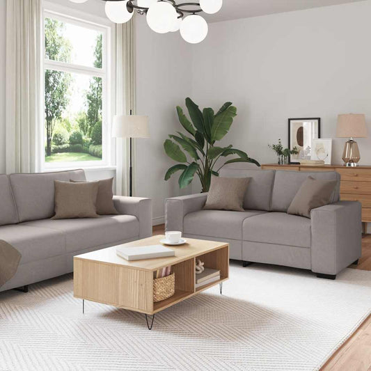 2Dílná Sedací Souprava S Poduškami Taupe Textil
