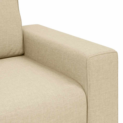 2Dílná Sedací Souprava S Poduškami Krémová Textil