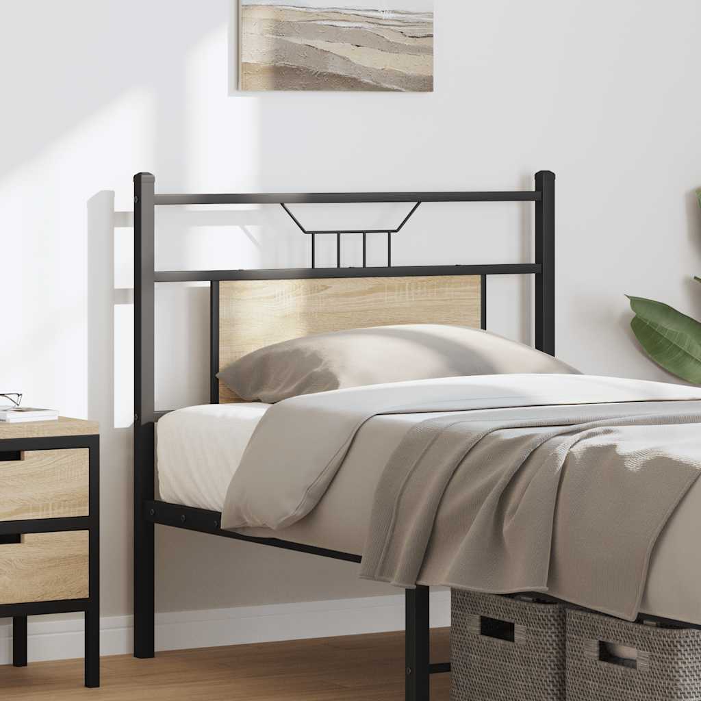 Náhradní Čelo Postele Sonoma Dub 80 Cm Dřevěné A Ocelové Konstrukce