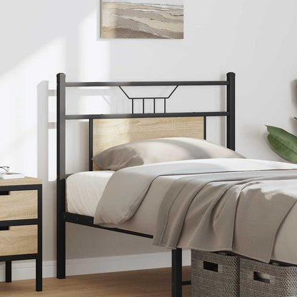 Náhradní Čelo Postele Sonoma Dub 90 Cm Dřevěné A Ocelové Konstrukce