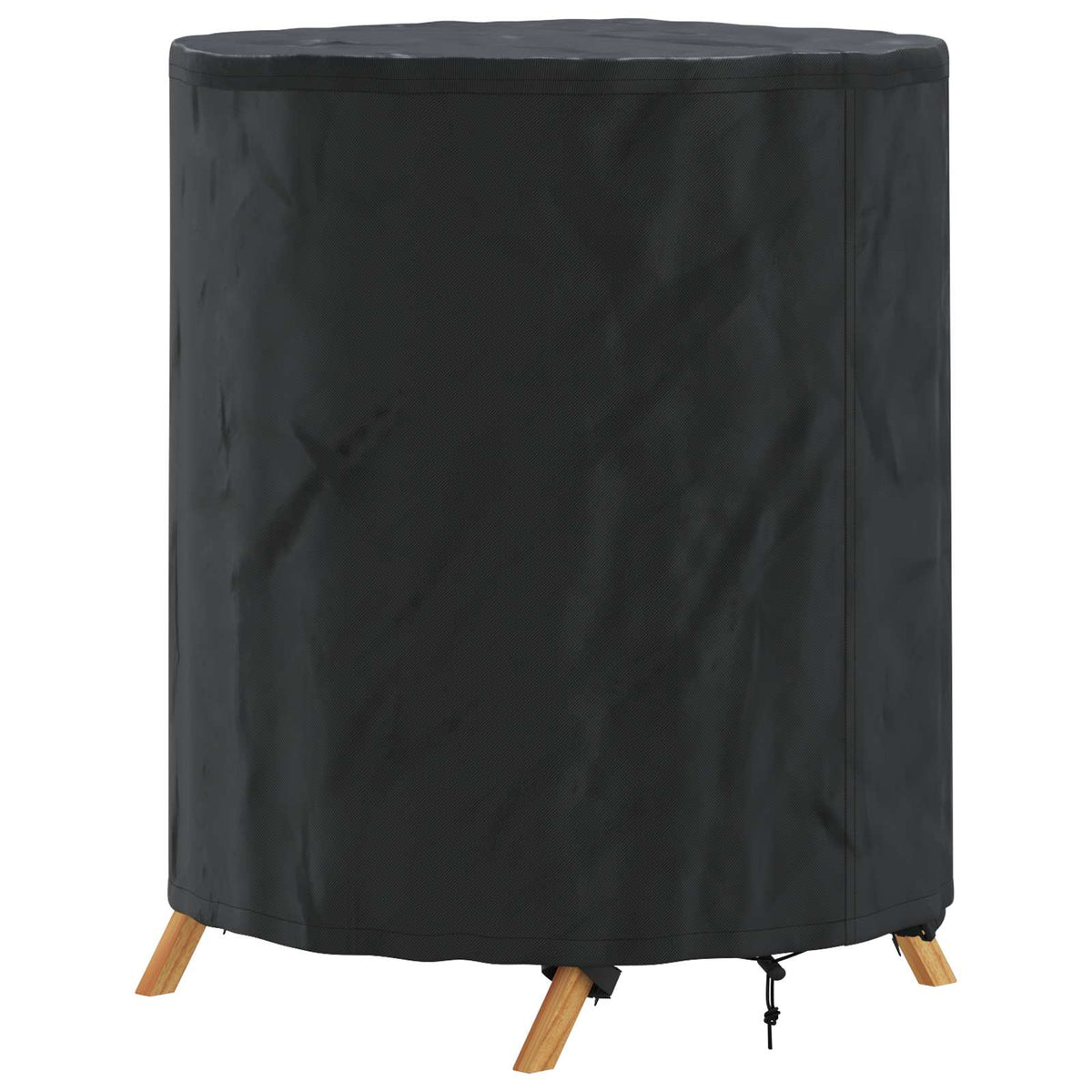 Pokrytí Stolu 62 X 62 X 70 Cm Textil Kulatý Voděodolný Černá