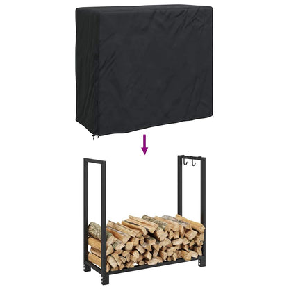 Kryt Na Stojan Na Dřevo 61 X 122 X 106 Cm Obdélníkový Černá