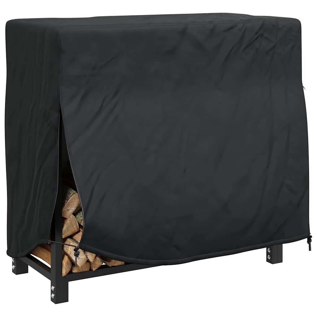 Kryt Na Stojan Na Dřevo 61 X 122 X 106 Cm Obdélníkový Černá