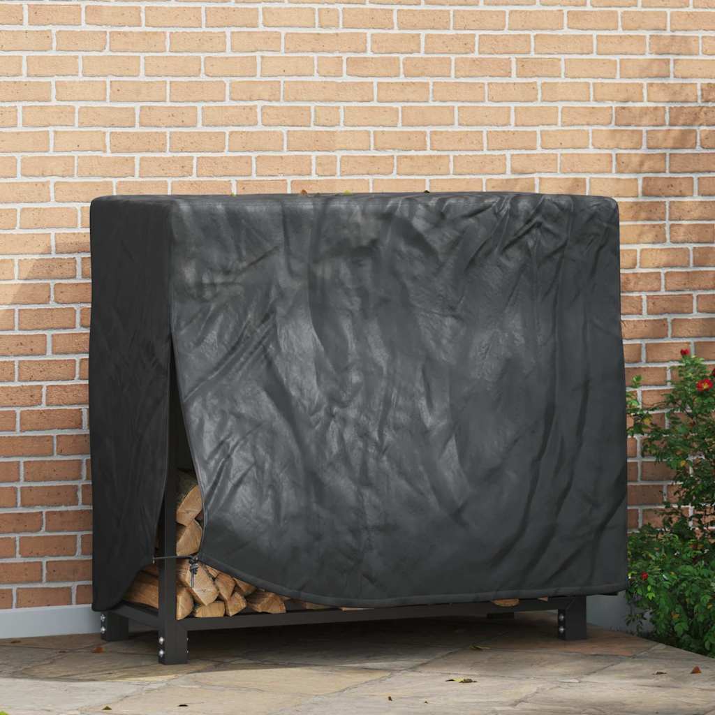 Kryt Na Stojan Na Dřevo 61 X 122 X 106 Cm Obdélníkový Černá
