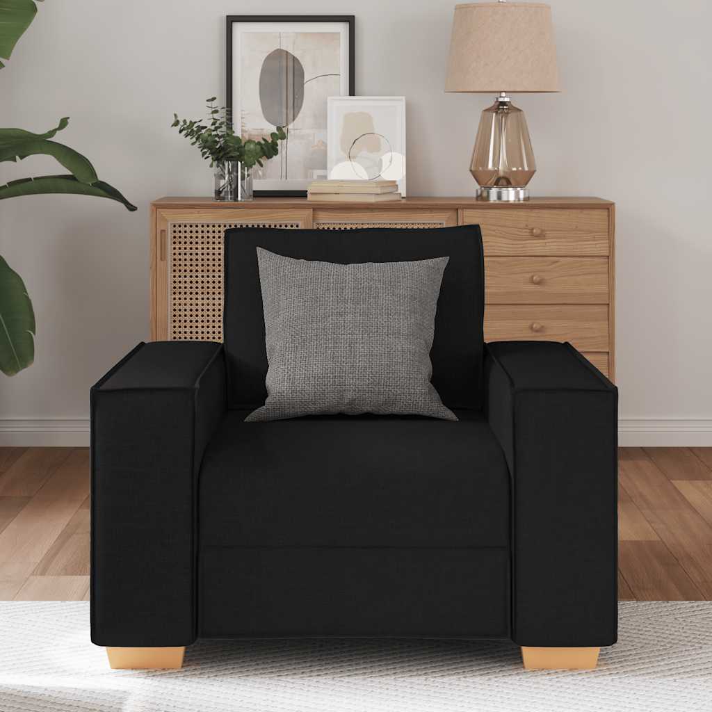 Rozkládací Křeslo Černé 60 Cm Látkové