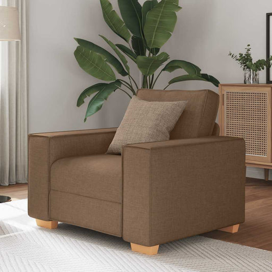 Rozkládací Křeslo Hnědé 60 Cm Látkové