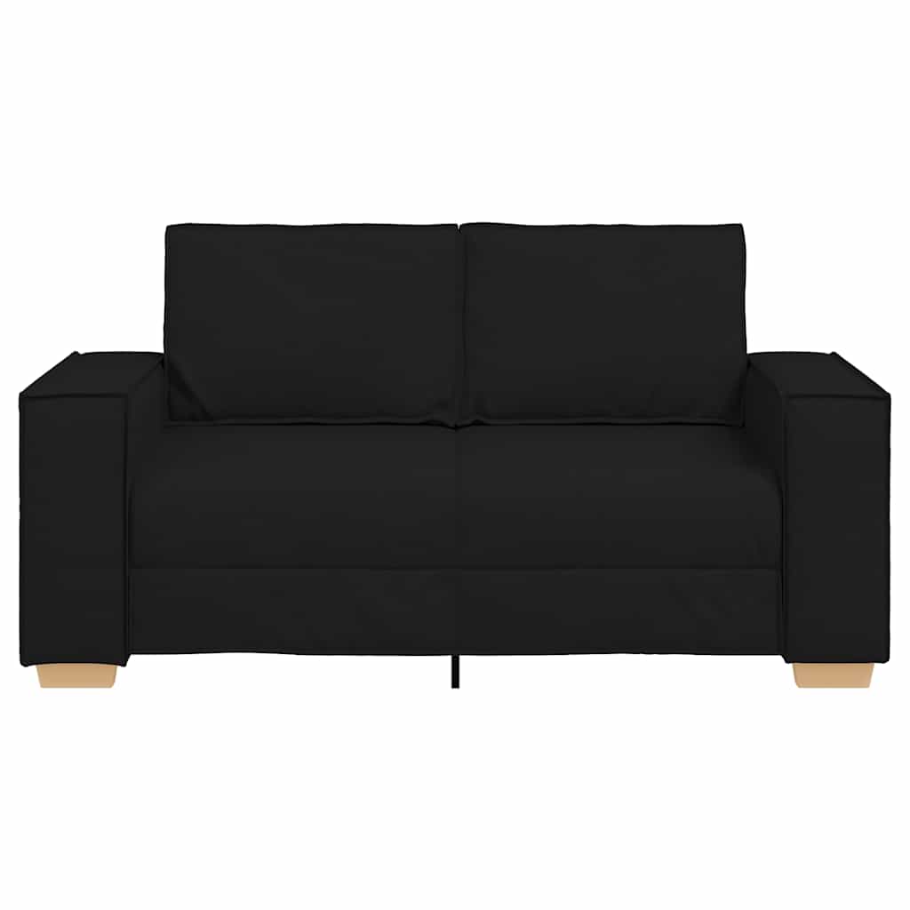 Dvoumístná Pohovka Černá 120 Cm Látková