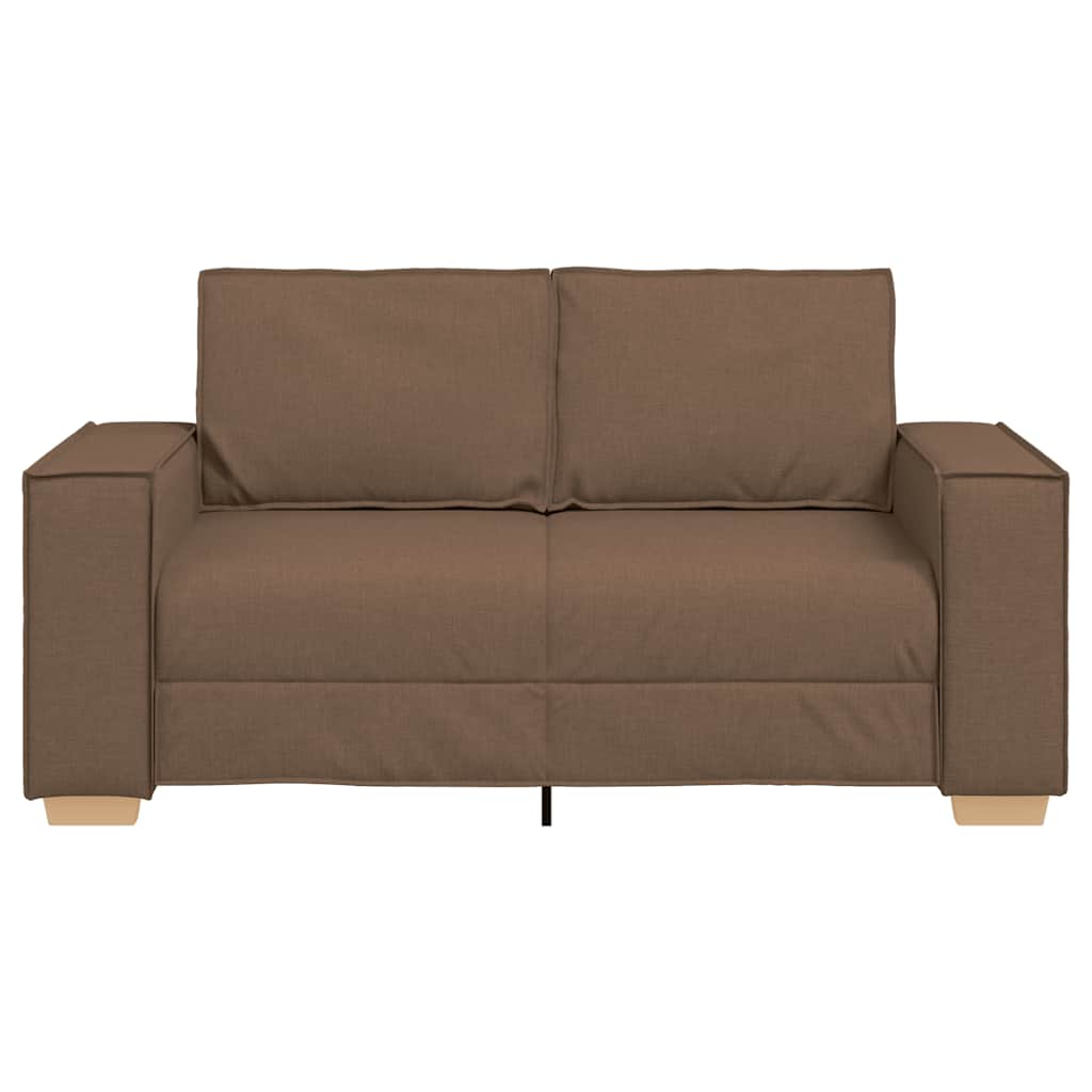 Dvoumístná Pohovka Hnědá 120 Cm Látková