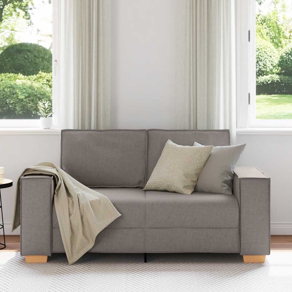 Dvoumístná Pohovka Taupe 120 Cm Látka