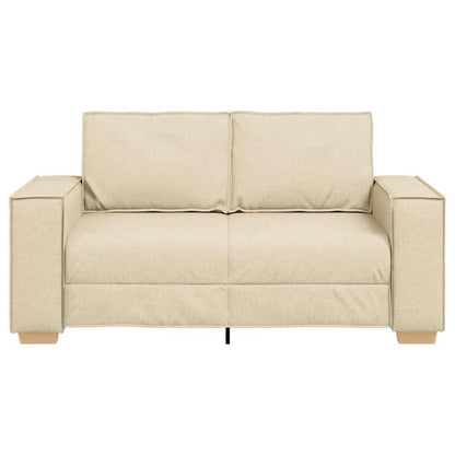 Dvoumístná Pohovka Krémová 120 Cm Látková