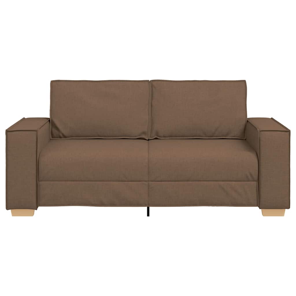 Dvoumístná Pohovka Hnědá 140 Cm Látková