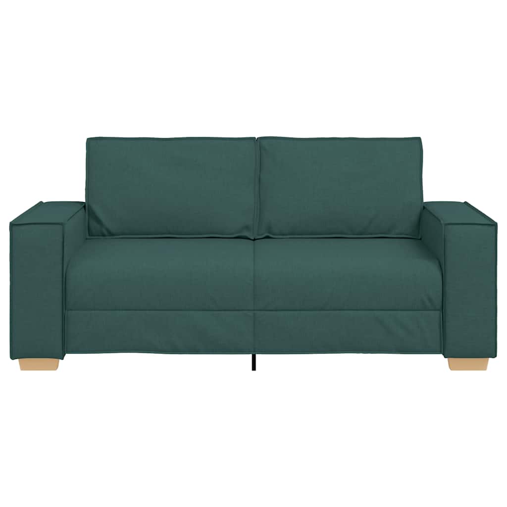 Dvoumístná Pohovka Tmavě Zelená 140 Cm Látková