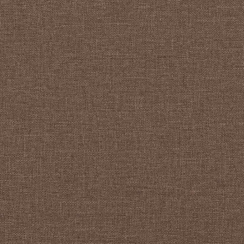 3-Místné Sofa Hnědá 220 Cm Textil
