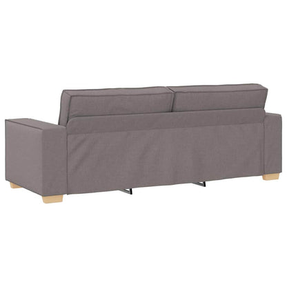 3-Místné Sofa Taupe 220 Cm Textil