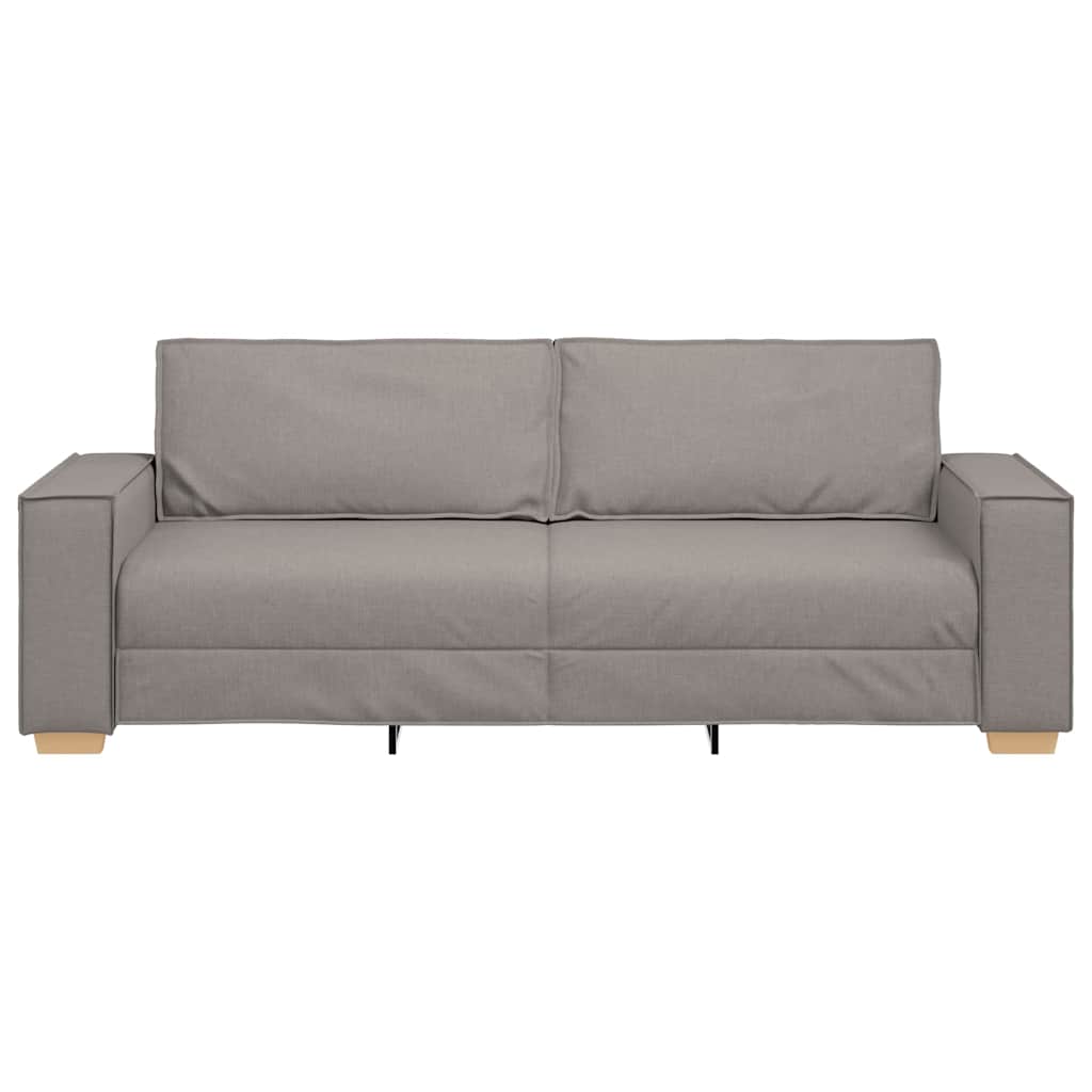 3-Místné Sofa Taupe 220 Cm Textil