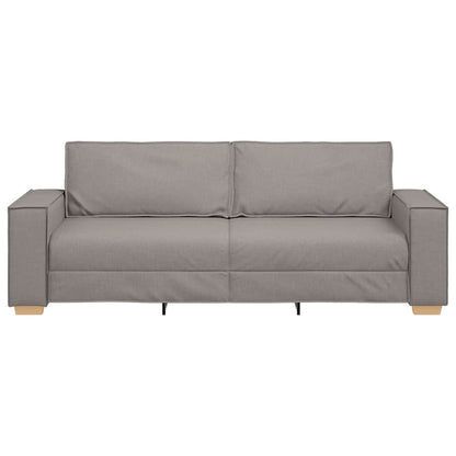 3-Místné Sofa Taupe 220 Cm Textil