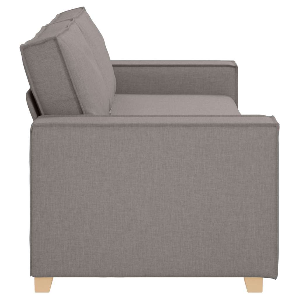 3-Místné Sofa Taupe 220 Cm Textil