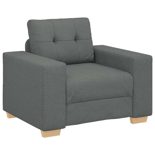 Křeslo Tmavě Šedé 59 Cm Textil Černá