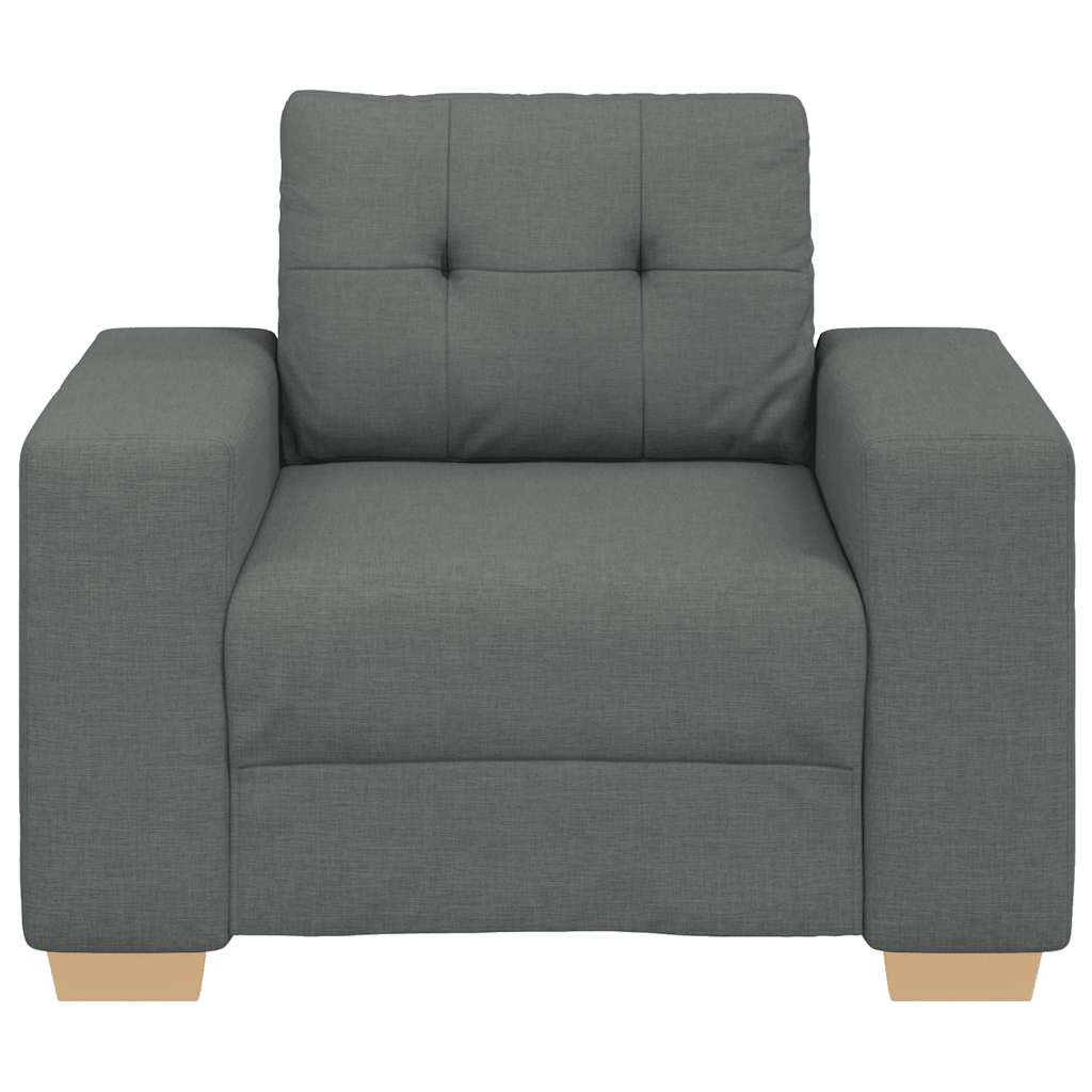 Křeslo Tmavě Šedé 59 Cm Textil Černá