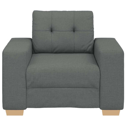 Křeslo Tmavě Šedé 59 Cm Textil Černá