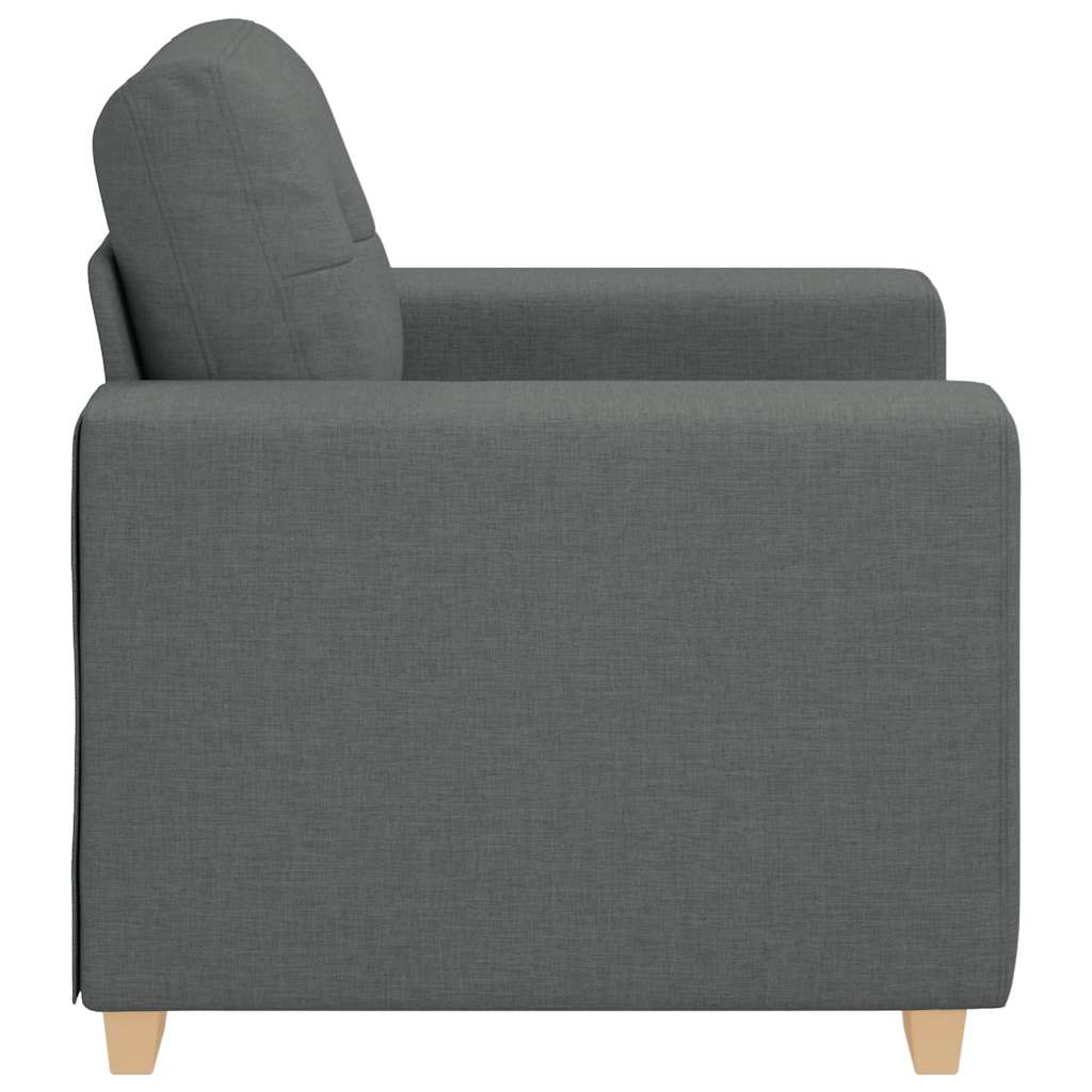 Křeslo Tmavě Šedé 59 Cm Textil Černá