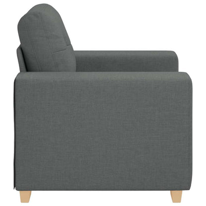 Křeslo Tmavě Šedé 59 Cm Textil Černá