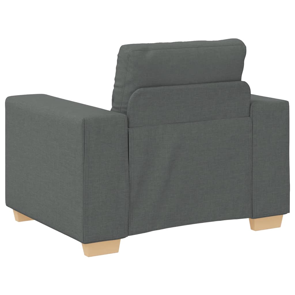 Křeslo Tmavě Šedé 59 Cm Textil Černá