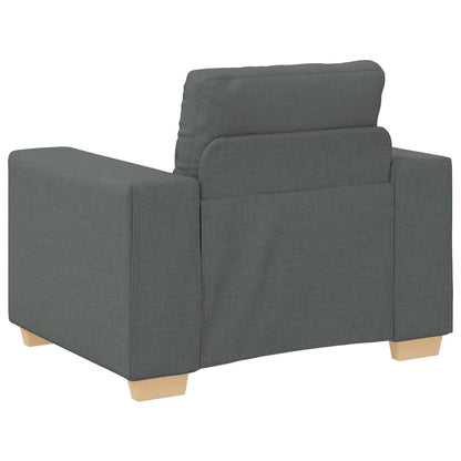 Křeslo Tmavě Šedé 59 Cm Textil Černá