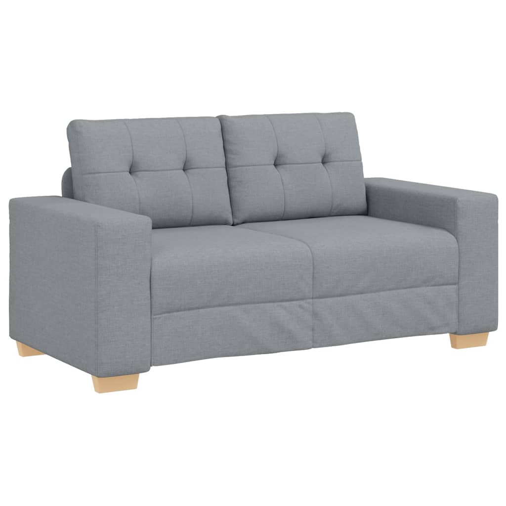 Loveseat Sofa Světle Šedá 120 Cm Textil