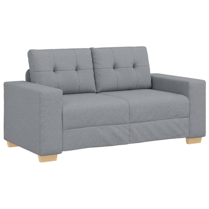 Loveseat Sofa Světle Šedá 120 Cm Textil