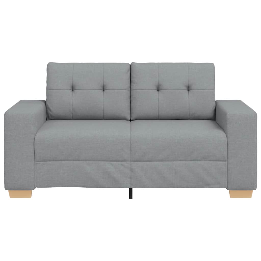 Loveseat Sofa Světle Šedá 120 Cm Textil