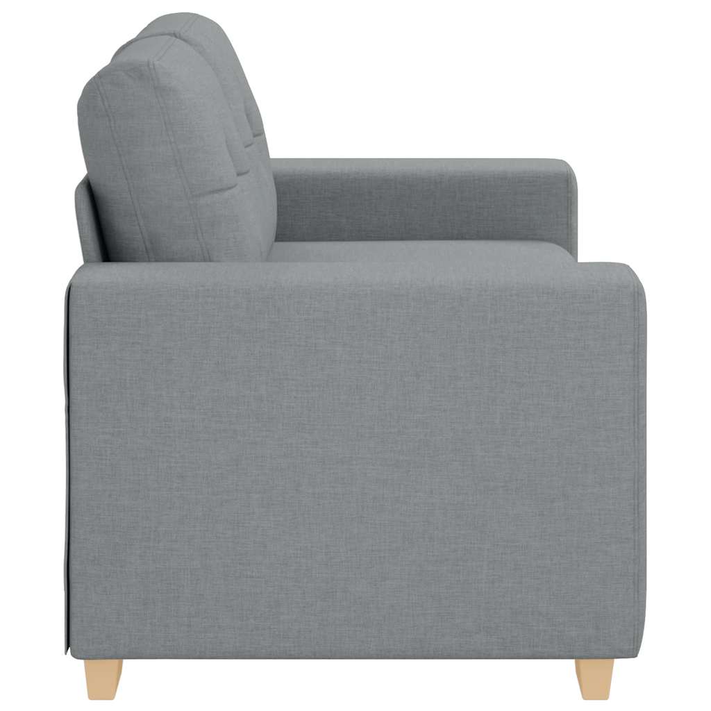 Loveseat Sofa Světle Šedá 120 Cm Textil