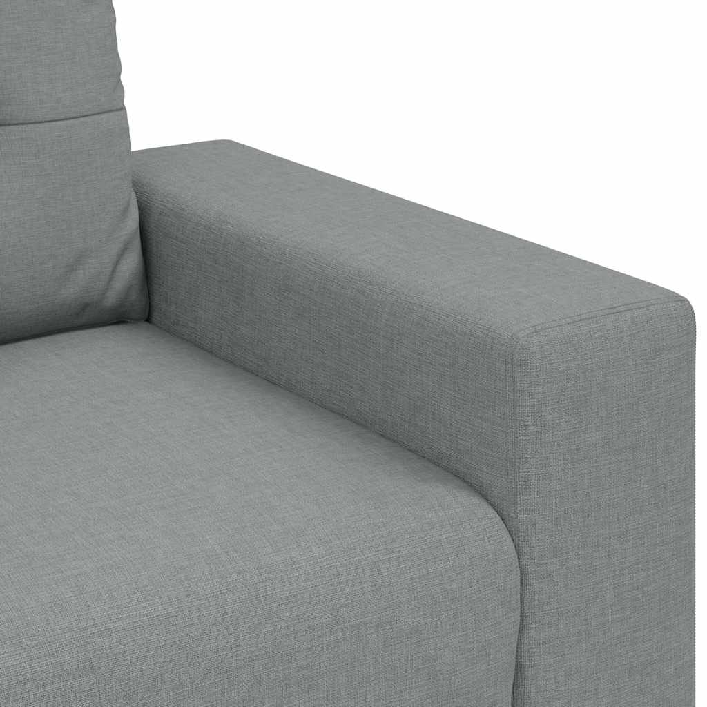 Loveseat Sofa Světle Šedá 120 Cm Textil