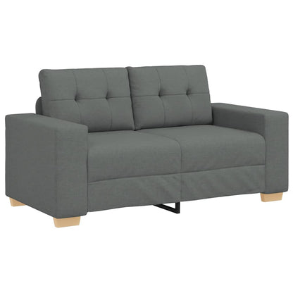 Loveseat Sofa Dark Grey 120 Cm Fabric