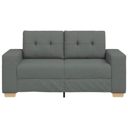 Loveseat Sofa Dark Grey 120 Cm Fabric