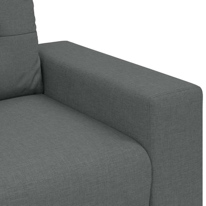 Loveseat Sofa Dark Grey 120 Cm Fabric