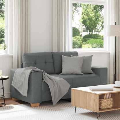 Loveseat Sofa Dark Grey 120 Cm Fabric