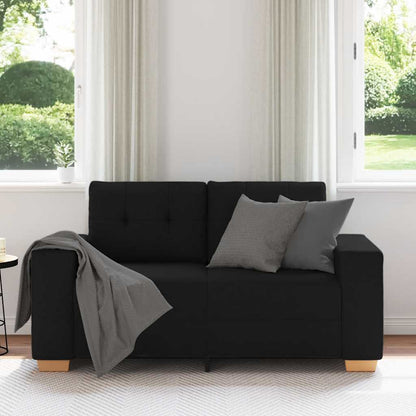 Loveseat Sofa Černý 160X77X82 Cm Textil