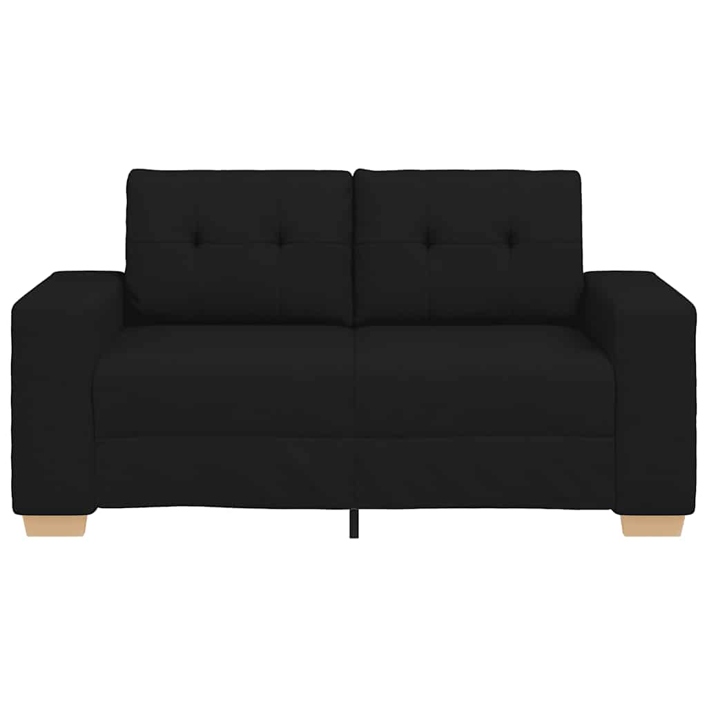 Loveseat Sofa Černý 160X77X82 Cm Textil