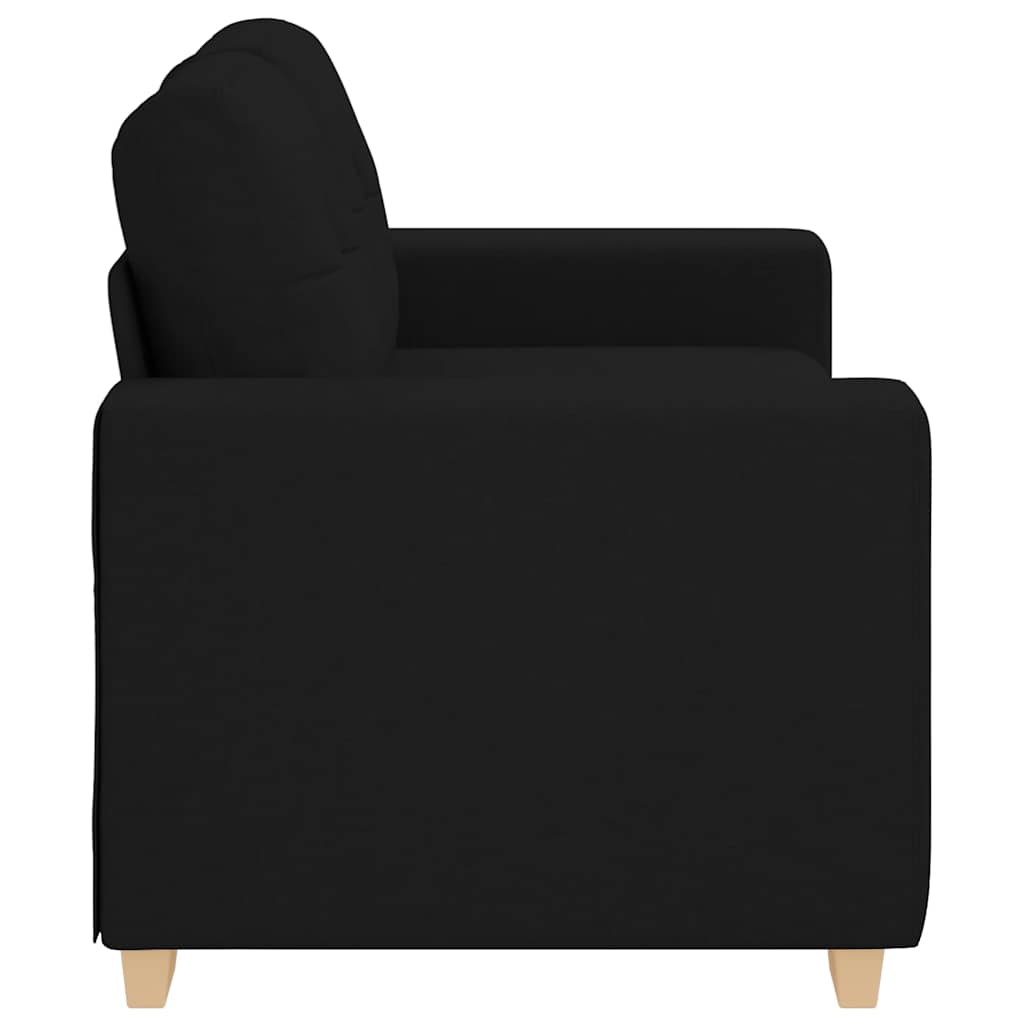 Loveseat Sofa Černý 160X77X82 Cm Textil