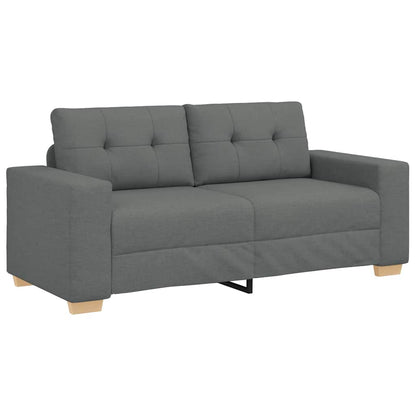 Loveseat Sofa Tmavě Šedá 140 Cm Textil