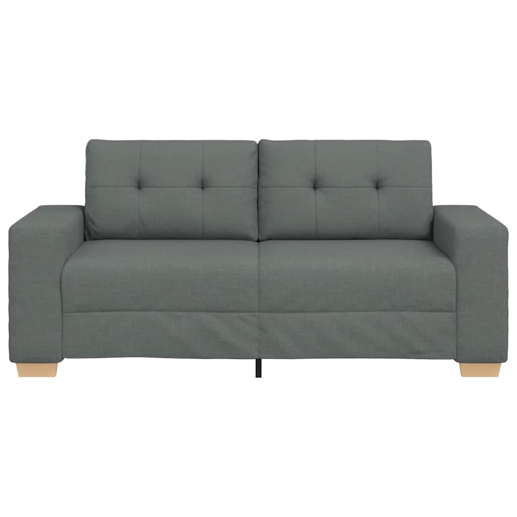 Loveseat Sofa Tmavě Šedá 140 Cm Textil