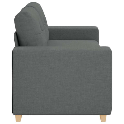 Loveseat Sofa Tmavě Šedá 140 Cm Textil