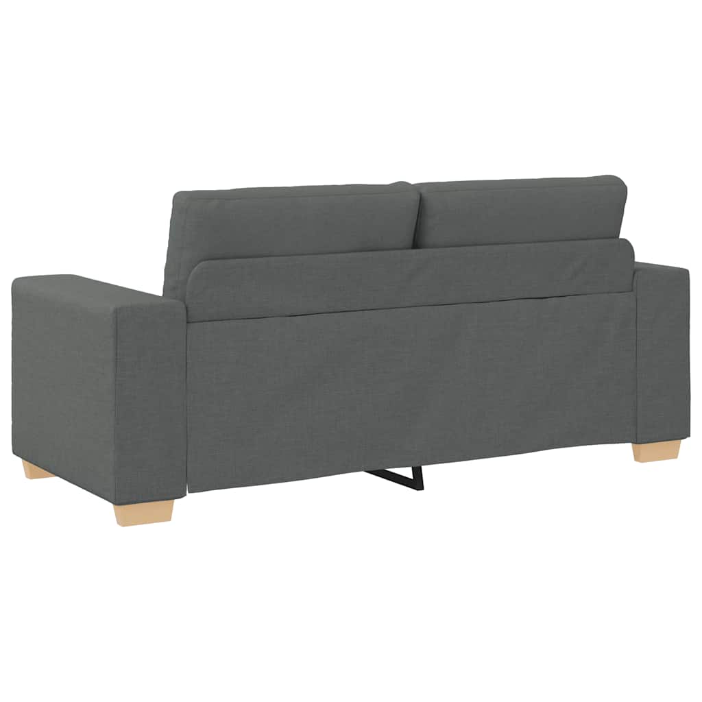 Loveseat Sofa Tmavě Šedá 140 Cm Textil