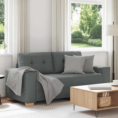 Loveseat Sofa Tmavě Šedá 140 Cm Textil