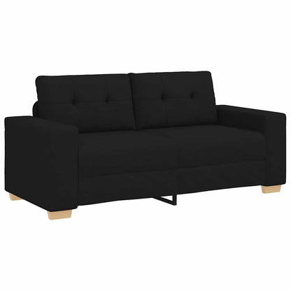 Loveseat Sofa Černý 140 Cm Textil