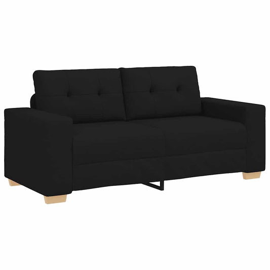 Loveseat Sofa Černý 140 Cm Textil