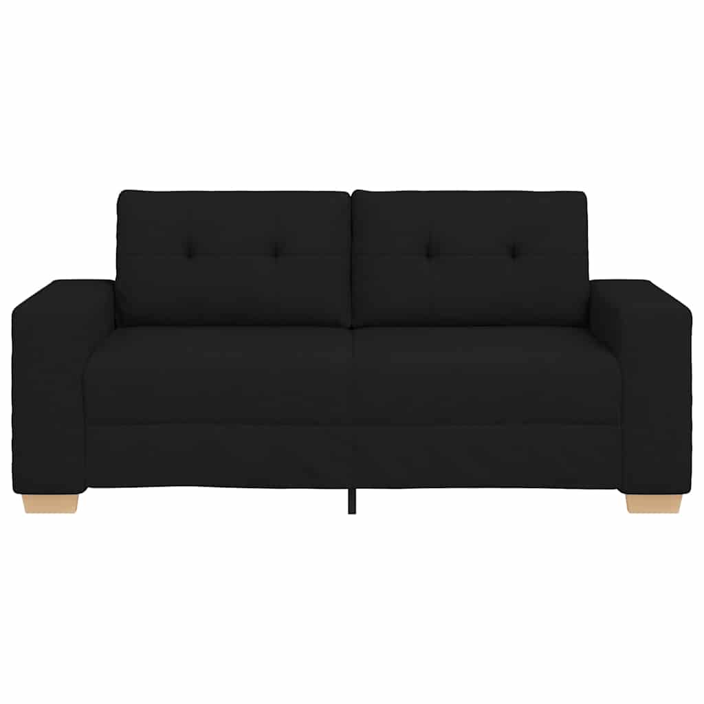 Loveseat Sofa Černý 140 Cm Textil