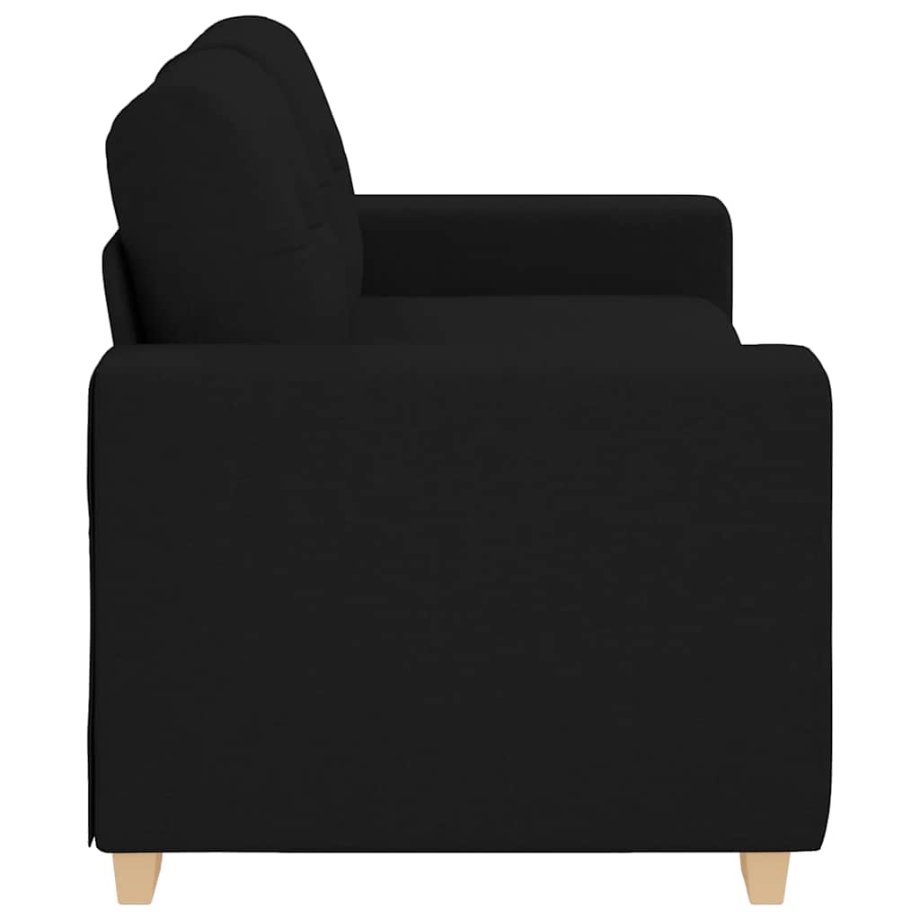 Loveseat Sofa Černý 140 Cm Textil